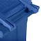 Toter 32 Gal. Blue Trash Can with Quiet Wheels and Attached Blue Lid ANA32 - alternate 2